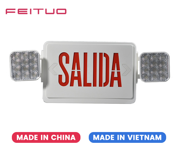 JLEC2RW-SA Красный светодиодный комбинированный аварийный знак Salida